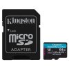 Paměťová karta Kingston Canvas Go! Plus MicroSDXC 64GB U3 UHS-I (200R/160W) + adaptér