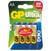 Baterie alkalická GP Ultra Plus AA, LR06, blistr 4ks