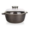 BANQUET Kastrol s nepřilnavým povrchem PREMIUM Dark Brown 28 x 12,5 cm, s poklicí s aroma knobem