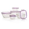 Sada plastových dóz na potraviny BANQUET 5 ks fialové