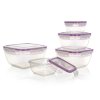 Sada plastových dóz na potraviny BANQUET 5 ks fialové