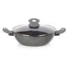 BANQUET Pánev Paella s nepřilnavým povrchem GRANITE Grey 28 x 7,5 cm, s poklicí