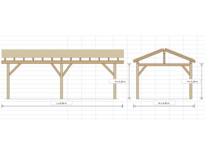 Dřevěná pergola A