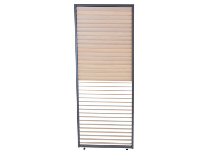 PANEL ZASTÍNĚNÍ WOOD, SKLÁPĚCÍ LAMELY, HORIZONTÁLNÍ 1 m pro bioklimatickou pergolu