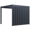 3m wide vertical tilting aluminum panel anthracite open 1