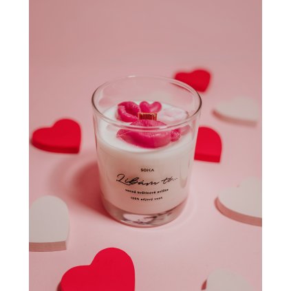 LÍBÁM TĚ ... - vonná designová svíčka