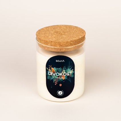 399 1 sojova vonna svicka s korkem a dvema knoty divokost 530g