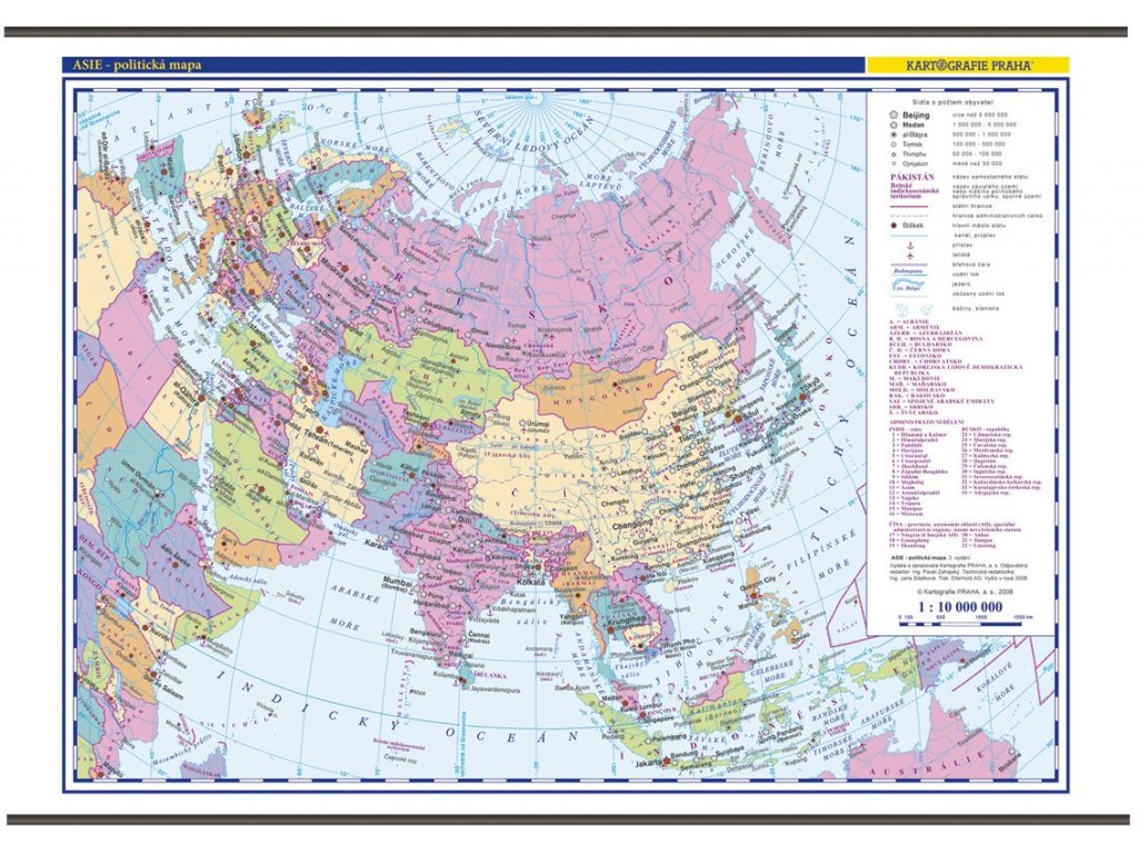 6280 asie skolni nastenna politicka mapa