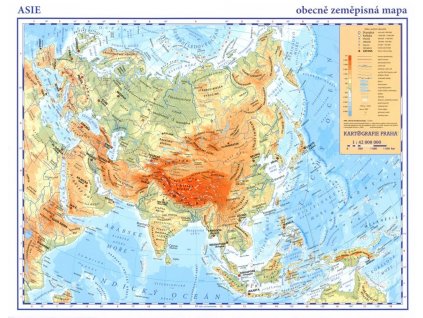 8041 asie prirucni obecne zemepisna mapa