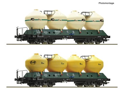 2-dílná sada Silo vůz ČSD / H0 / ROCO 6600236