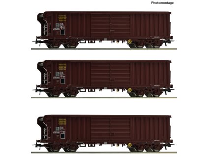 3-dílná sada vůz s pojízdnou střechou SNCF / H0 / ROCO 6600285