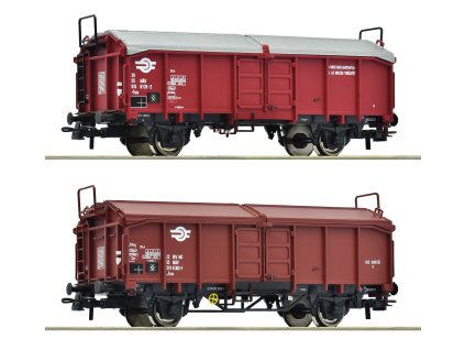 2-dílná sada vůz s posuvnou střešní plachtou MAV / H0 / ROCO 6600116