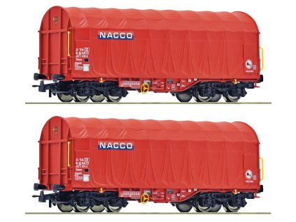 2-dílná sada Vůz s posuvnou plachtou  NACCO / H0 / ROCO 6600226