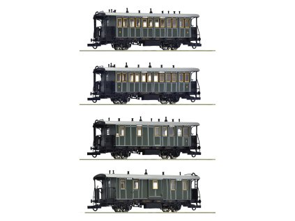 4-dílná sada Místní vlak K.Bay.Sts.B. / H0 / ROCO 6200197