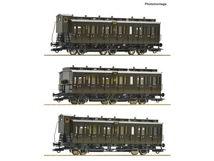 3-dílná sada Osobní vozy DRG / H0 / ROCO 6200254