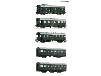 5-dílná sada Osobní vlak DR / H0 / ROCO 6200243