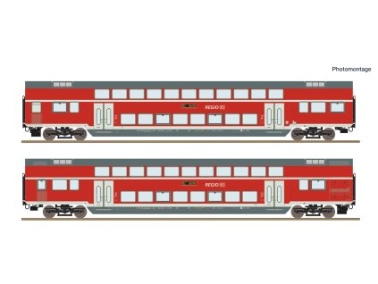 2-dílná sada Dvoupatrový vůz DB-AG / H0 / ROCO 6220249
