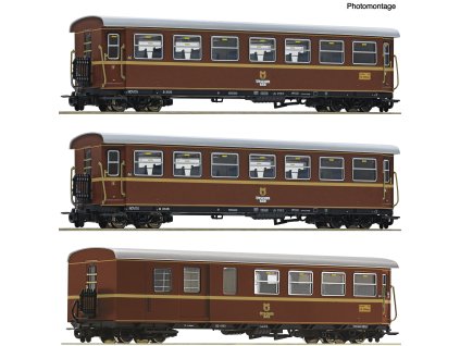 3-dílná sada Osobní vlak "Ötscherbär" NÖVOG / H0e / ROCO 6240006