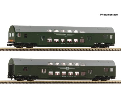 2-dílná sada 1 Dvoupatrový osobní vůz DR / N / FLEISCHMANN 6260041