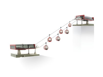 82496 Seilbahn D Line H0 rot schwarz
