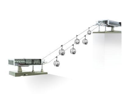 82497 Seilbahn D Line H0 weiß grau