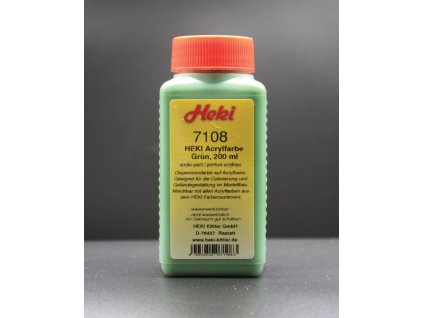 akrylova barva zelena 200 ml heki 7108