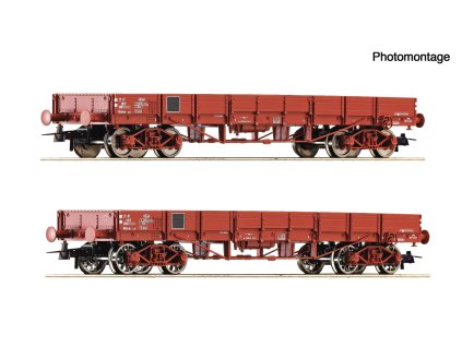 2-dílná sada čtyřnápravových nízkopodlažních vozů typu TP SNCF / ROCO 6600224