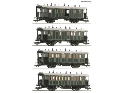 4-dílná sada osobních vozů K.Bay.Sts.B / ROCO 6200197
