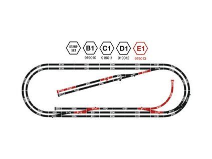 Sada kolejí E1 / N / Fleischmann 919013