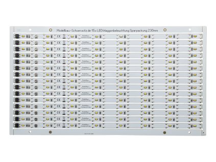 15-dílné výhodné balení LED osvětlení vozu studená bílá / H0 N TT / Schönwitz 50997