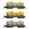 3-dílná sada vůz na sypké hmoty typu Raj ČSD / ROCO 6600177