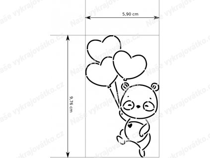 panda s balonky s10