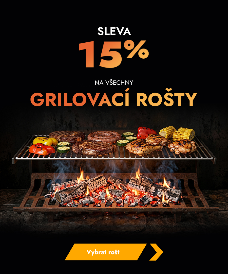 15% sleva na grilovací rošty
