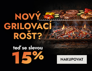 15% na grilovací rošty
