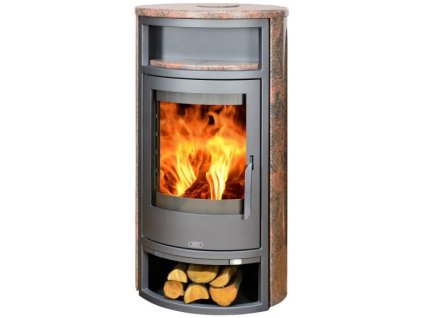 ABX POLAR 6 krbová kamna 3-8,5kW, včetně horní desky, žula kašmír
