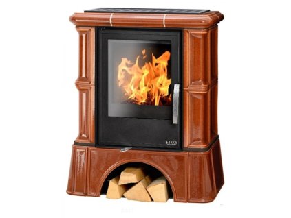 ABX BAVARIA K I kachlová kamna 3,5-9kW, kaštan