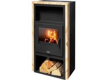 ABX NARVIK I krbová kamna 2,5-7kW, černá/pískovec