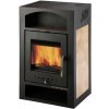 Krbová kamna Haas+Sohn ADRIA mini II, černá, béžová dlažba
