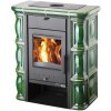 Kachlová kamna Haas+Sohn TREVISO mini, barva černá/kachle zelená