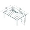Palram Garden Gazebos Dallas 14x20 4.3x6 Dimensions