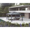 Palram Canopia Garden Gazebos Dallas 14x20 4.3x6 Grey Grey Twinwall Main 1