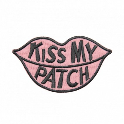 Nažehlovací nášivka KISS MY PATCH 9,5 x 5,5 cm