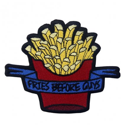 Nažehlovací nášivka Fries before guys 10 x 8 cm