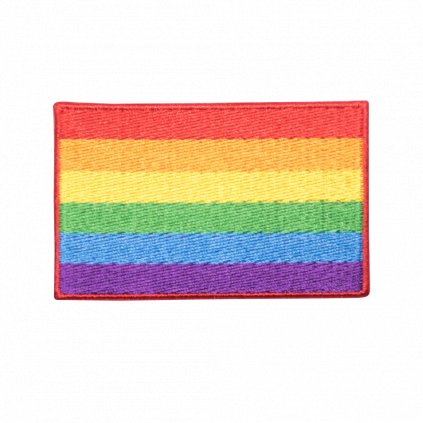 Nažehlovací nášivka Official Pride vlajka 8 x 5 cm