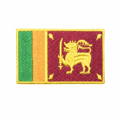 Nažehlovací nášivka Sri Lanka vlajka 8 x 5 cm