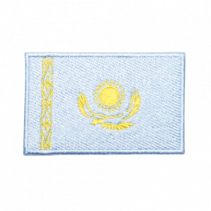 Nažehlovací nášivka Kazachstán vlajka  8 x 5 cm