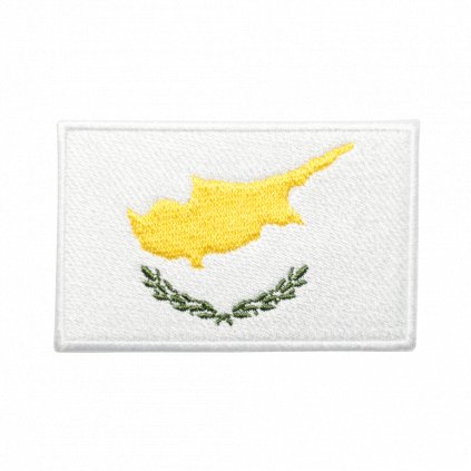 Nažehlovací nášivka  Kypr vlajka 8 x 5 cm