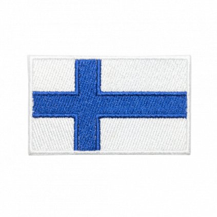 Nažehlovací nášivka Finsko vlajka  8 x 5 cm
