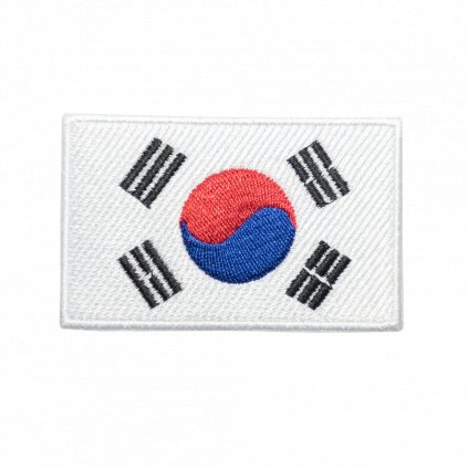 Nažehlovací nášivka Jižní Korea vlajka  8 x 5 cm