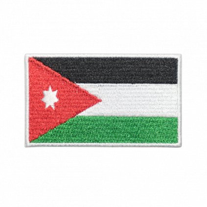 Nažehlovací nášivka Jordánsko vlajka 8 x 5 cm